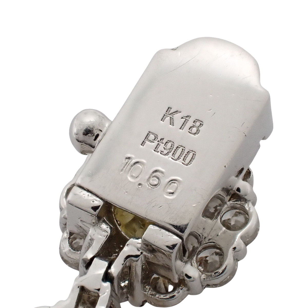Diamond Flower Tennis Bracelet D10.60 Platinum Pt900 Platinum Pt850 Yellow Gold K18YG 16.4g