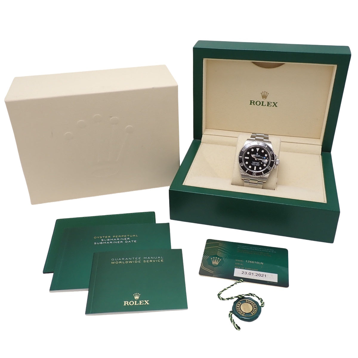 Submariner Date 126610LN Stainless Steel Random Number Black Automatic Men's
