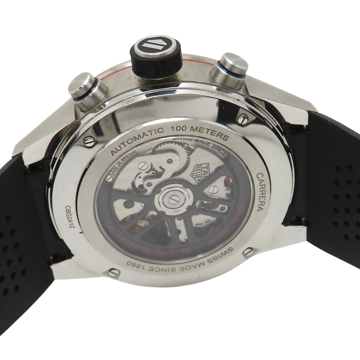 カレラ キャリバー ホイヤー02 クロノグラフ GMT CBG2A1Z.FT6157 SS/ラバー ブラック 自動巻き メンズ