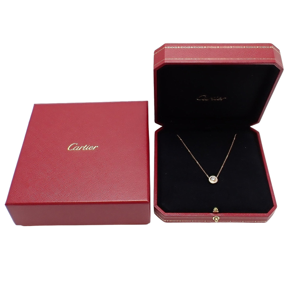 Damour Pavé Diamond Necklace Diamond Pink Gold K18PG 3.5g