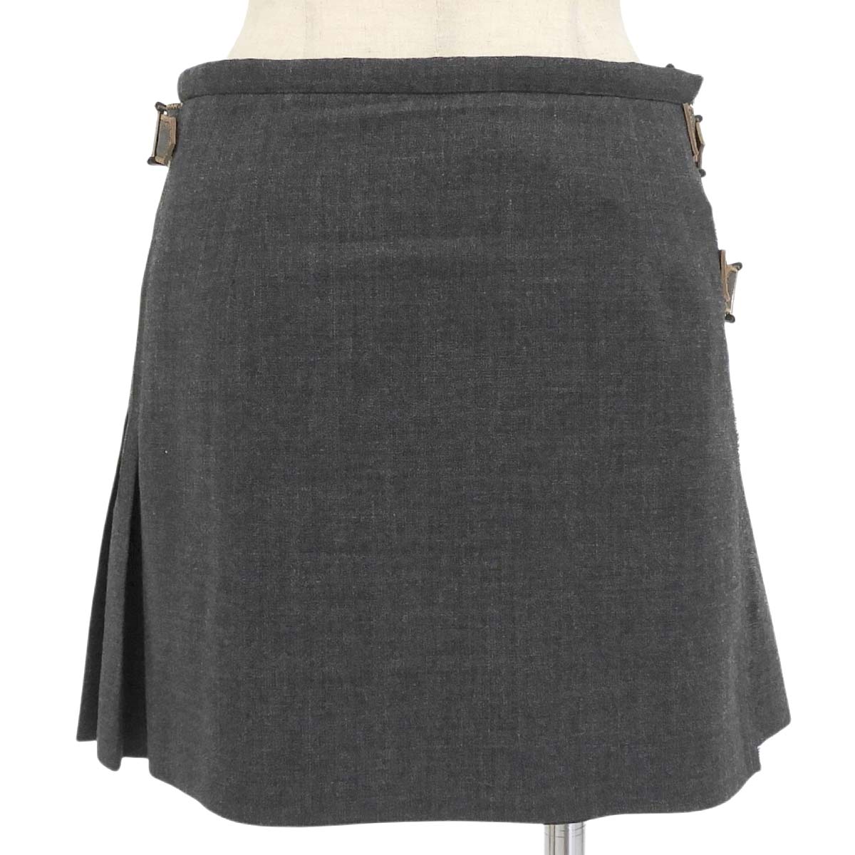 Pleated Rush Stitch Wool-blend Mini Skirt 2025 38