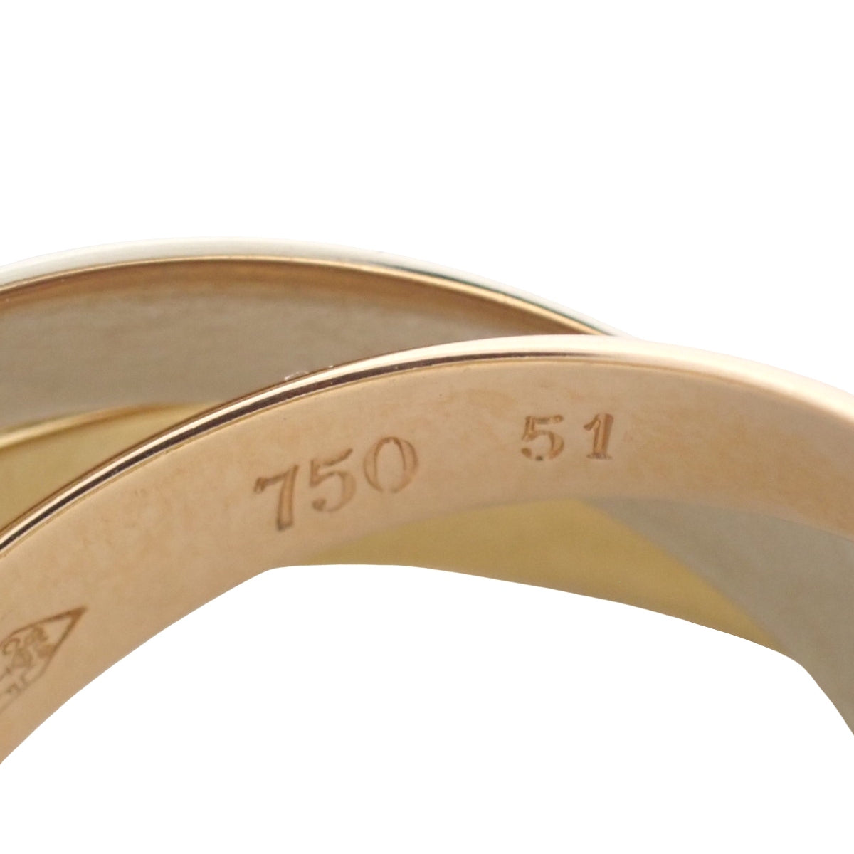 les must de Cartier トリニティリング イエローゴールド ピンクゴールド ホワイトゴールド K18 51 7.2g