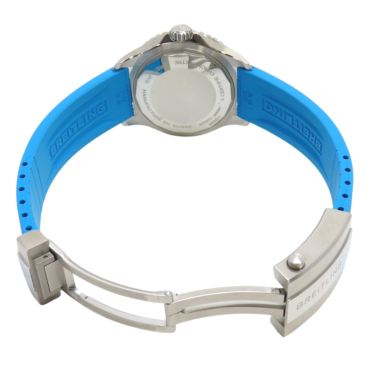 Superocean Automatic 36 A17377 SS/Rubber Turquoise Automatic Men's