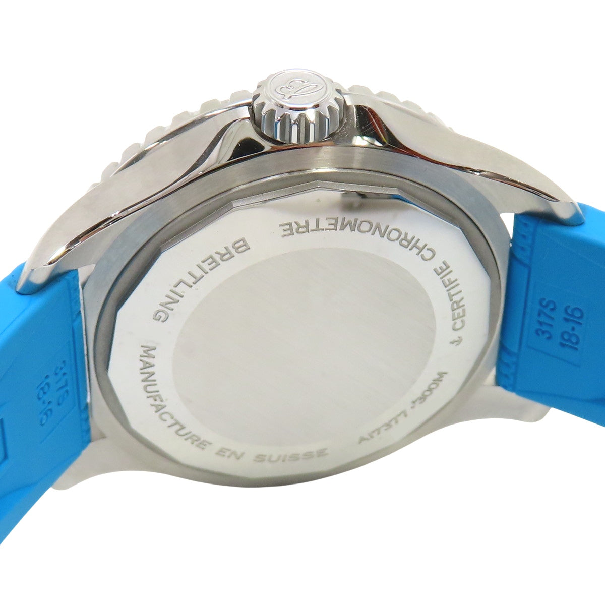 Superocean Automatic 36 A17377 SS/Rubber Turquoise Automatic Men's