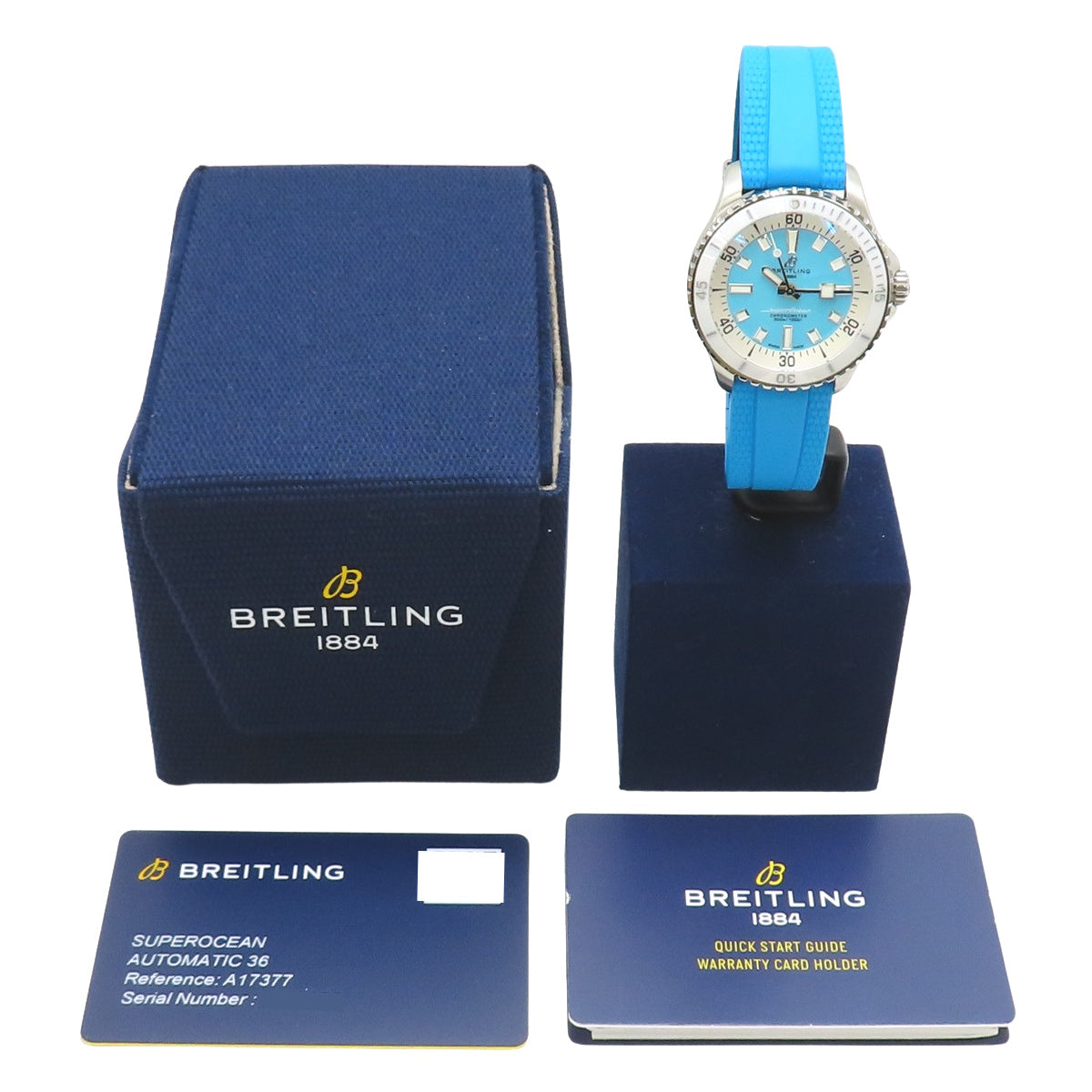 Superocean Automatic 36 A17377 SS/Rubber Turquoise Automatic Men's