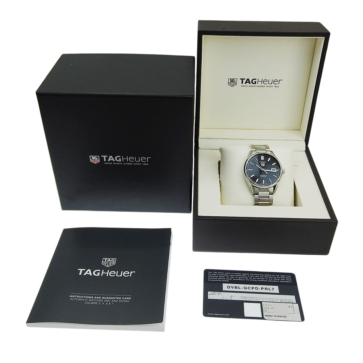 Carrera Calibre 5 WAR211A.BA0782 SS Black Automatic Men's