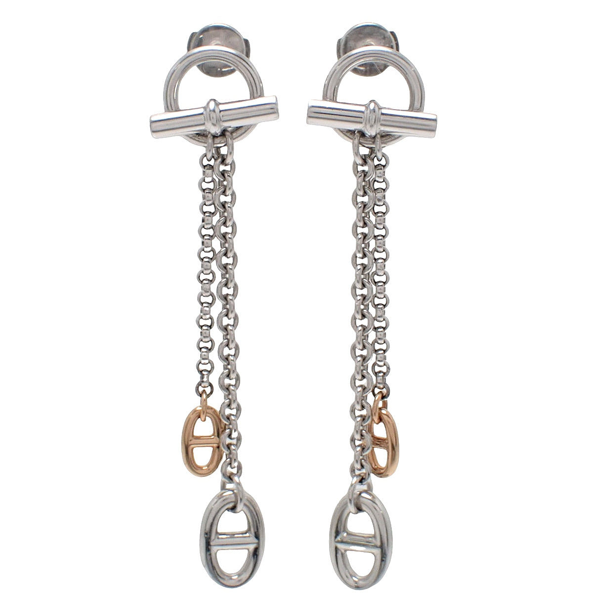 Chaine d'Ancre Farandole Earrings SV925 K18PG 14.7g