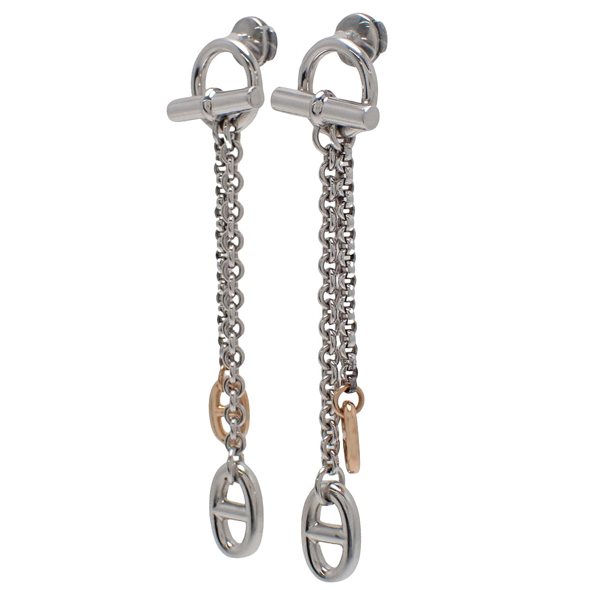 Chaine d'Ancre Farandole Earrings SV925 K18PG 14.7g