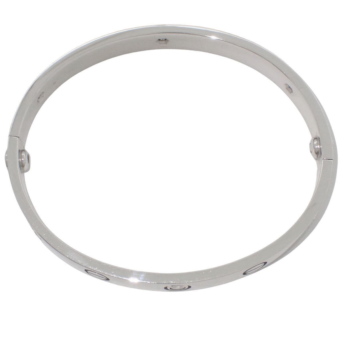 LOVE ブレスレット ダイヤモンド ホワイトゴールド K18WG 16 30.5g
