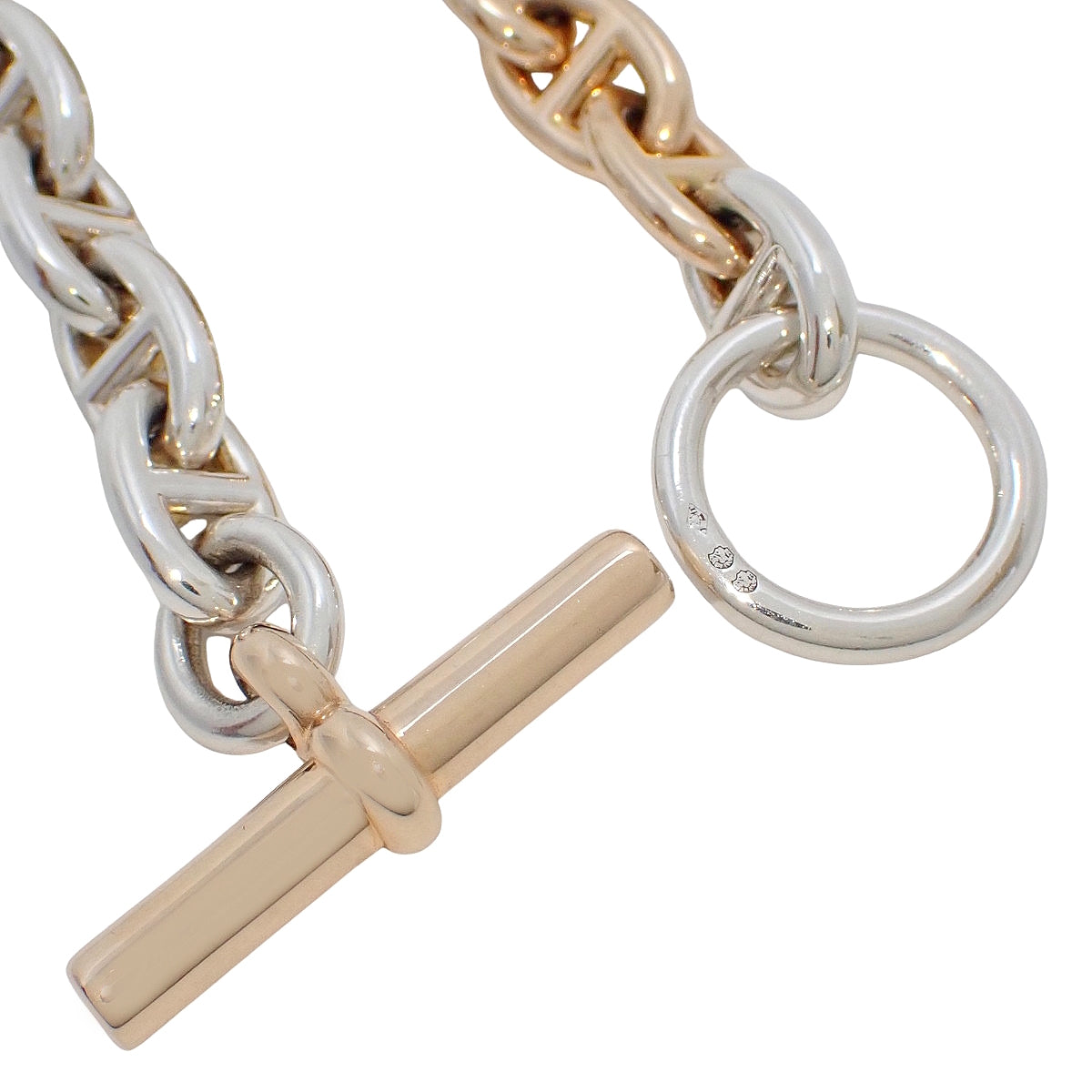 Chaine d'Ancre PM Bracelet Double Tour Pink Gold K18PG Silver SV925 86.3g