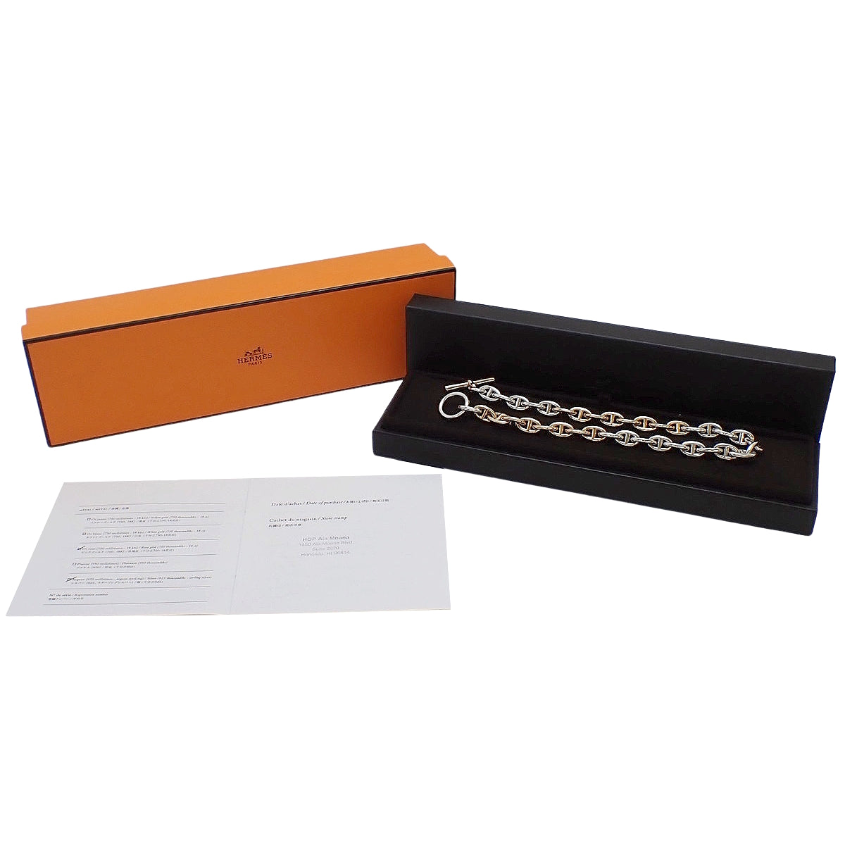 Chaine d'Ancre PM Bracelet Double Tour Pink Gold K18PG Silver SV925 86.3g