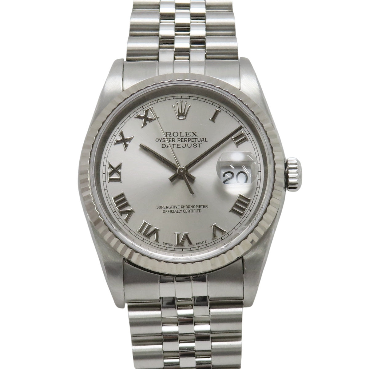 デイトジャスト 16234 WG/SS Y番 シルバー 自動巻き メンズ