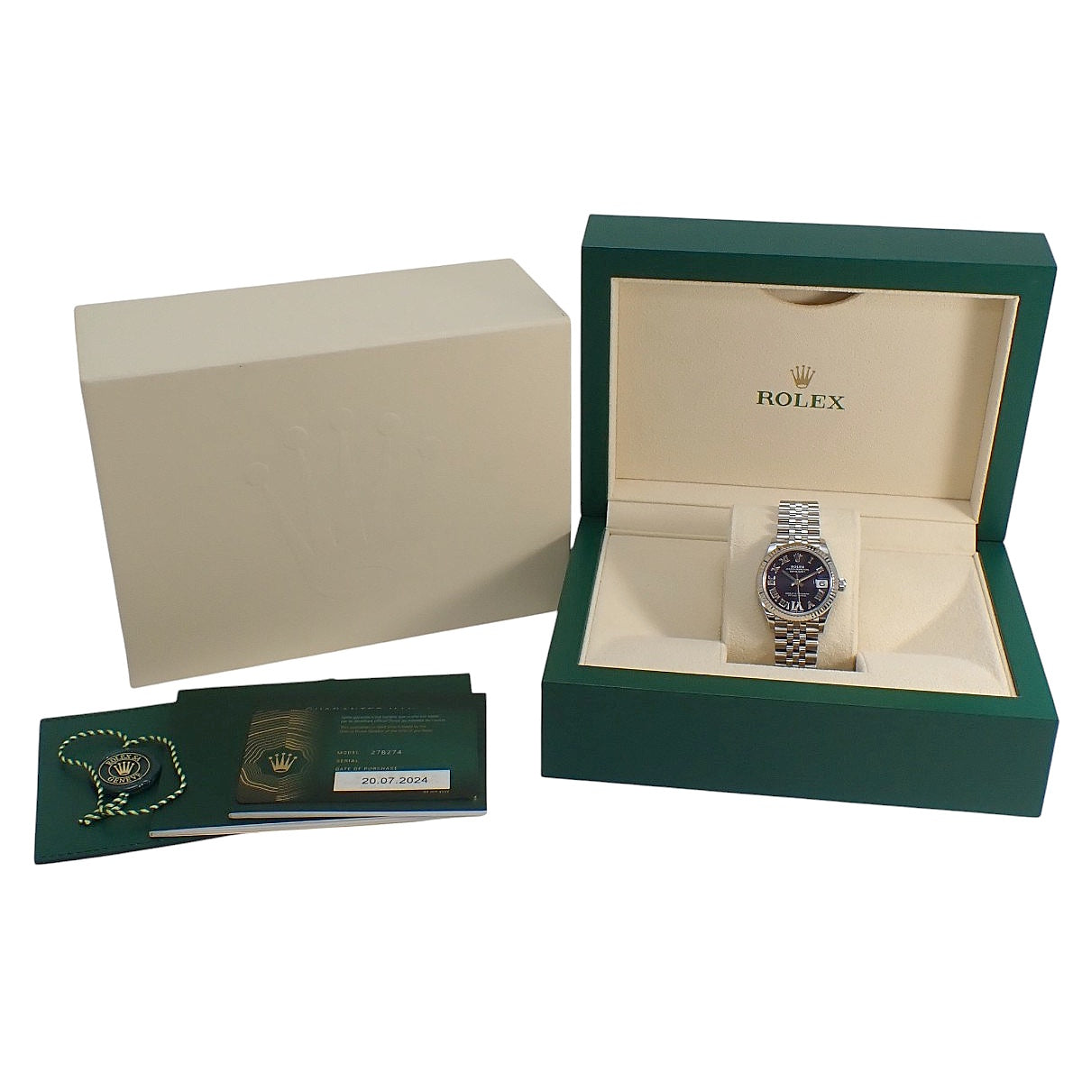 Datejust, Diamond Bezel, VI Diamonds, 278274G, SS, Aubergine, Automatic, Women's