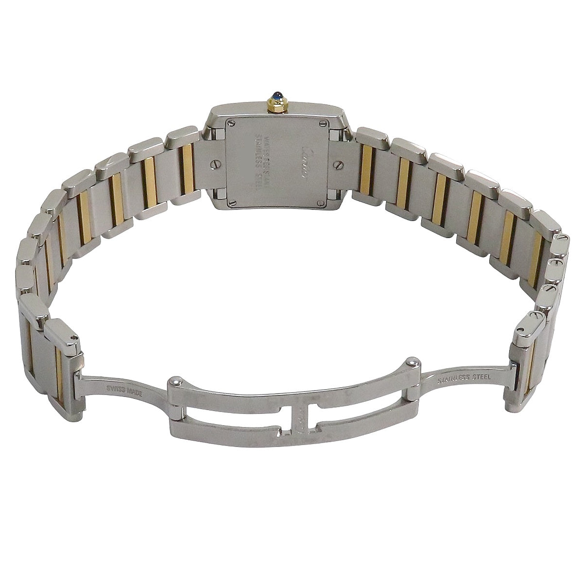 Tank Française SM W51007Q4 YG/SS Off-White Quartz Ladies'