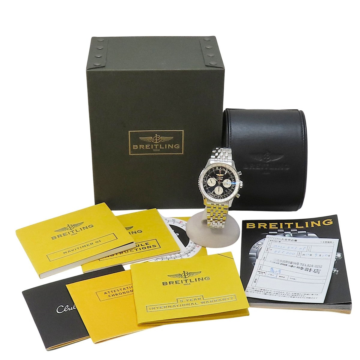 Navitimer 01 A022B01NP SS Black Automatic Men's