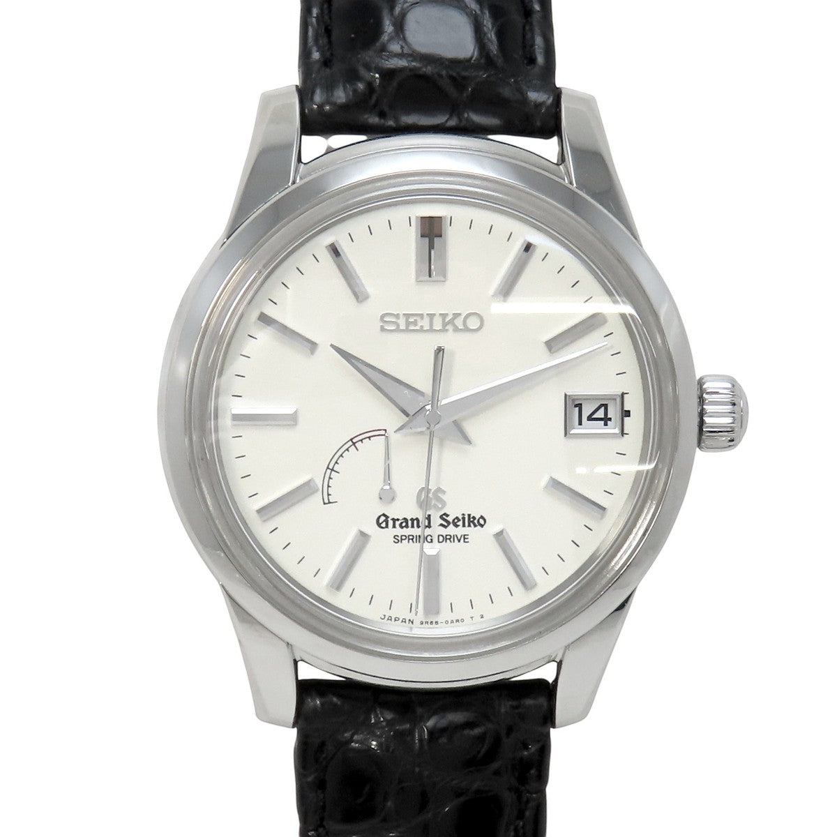 Grand Seiko SBGA093 SS/Leather Ivory Spring Drive Men's