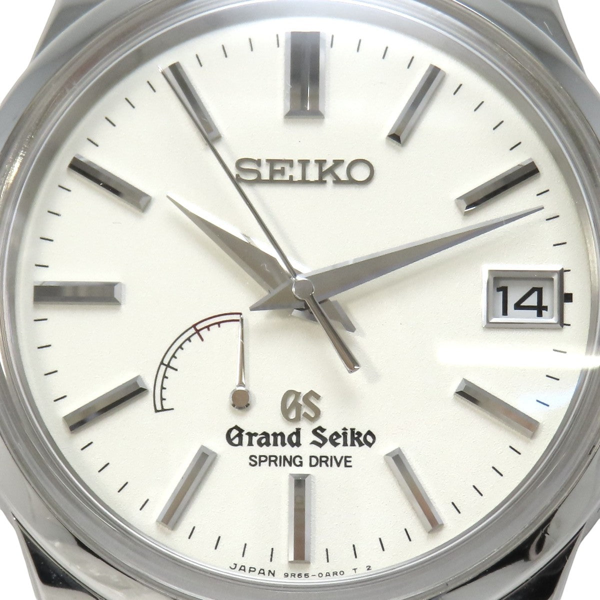 Grand Seiko SBGA093 SS/Leather Ivory Spring Drive Men's