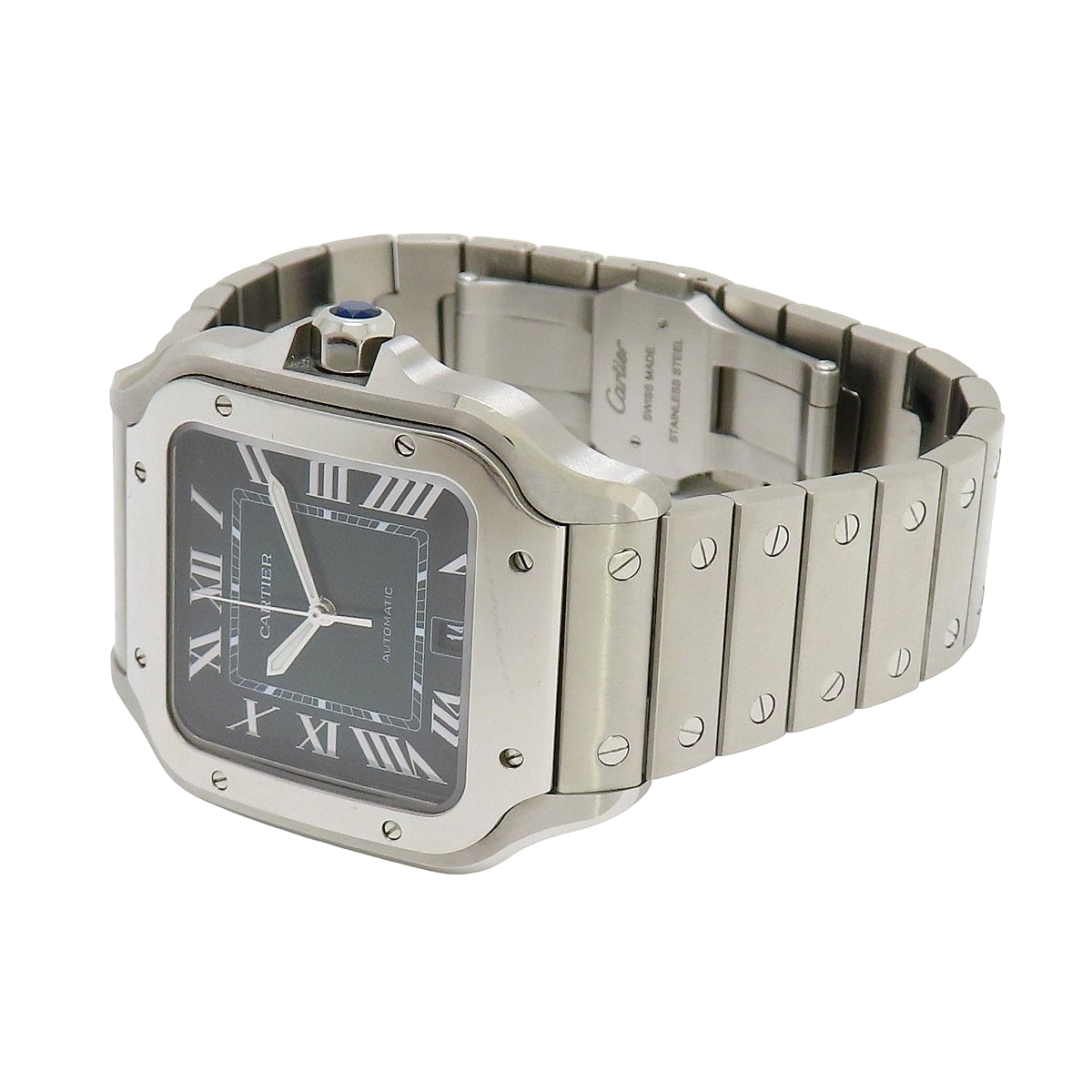Santos de Cartier, Large Model, SS, Green, Automatic, Men's