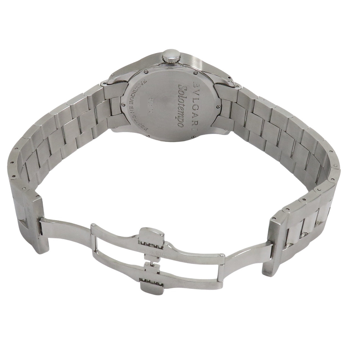 BVLGARI Solotempo ST37S SS Black Quartz Men's
