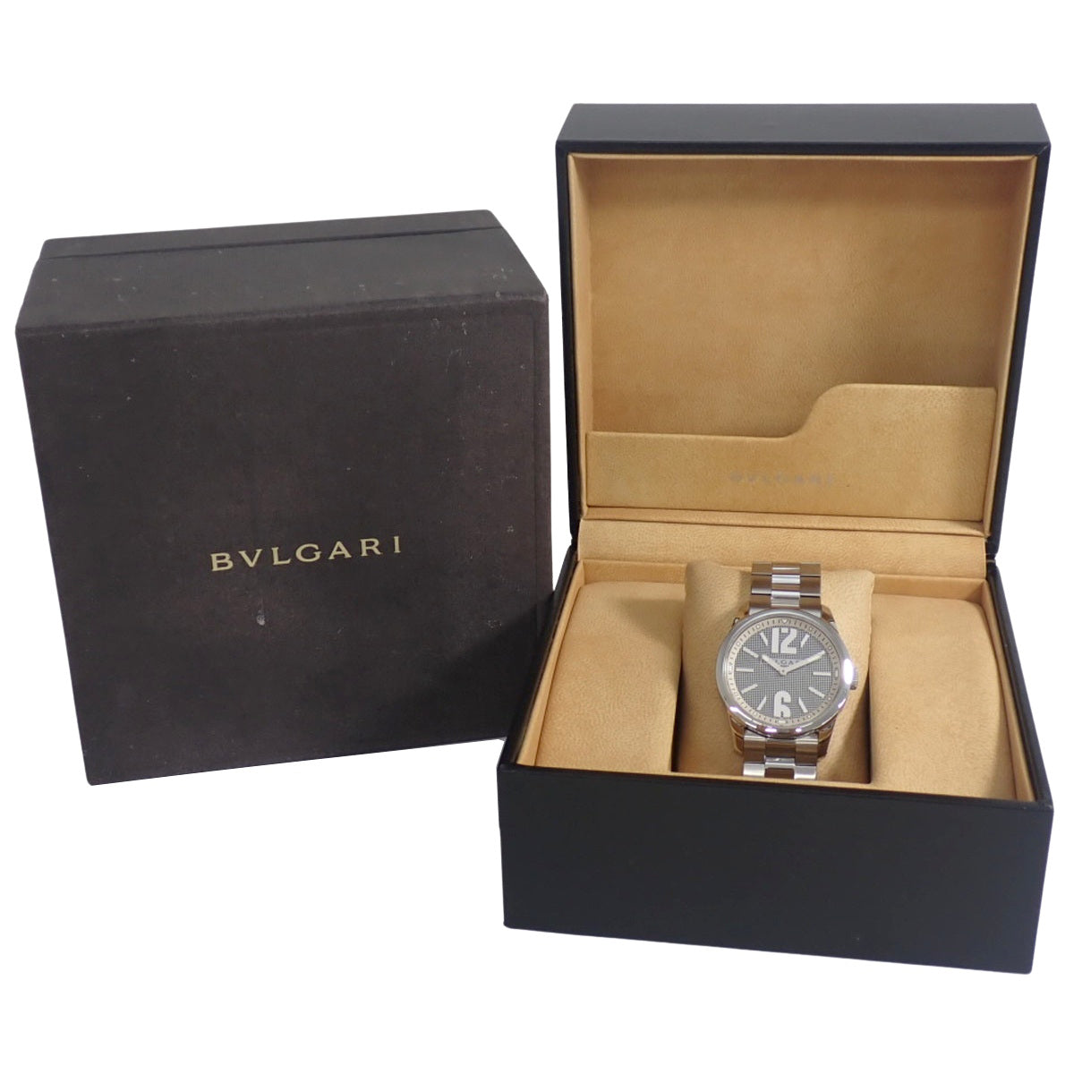 BVLGARI Solotempo ST37S SS Black Quartz Men's