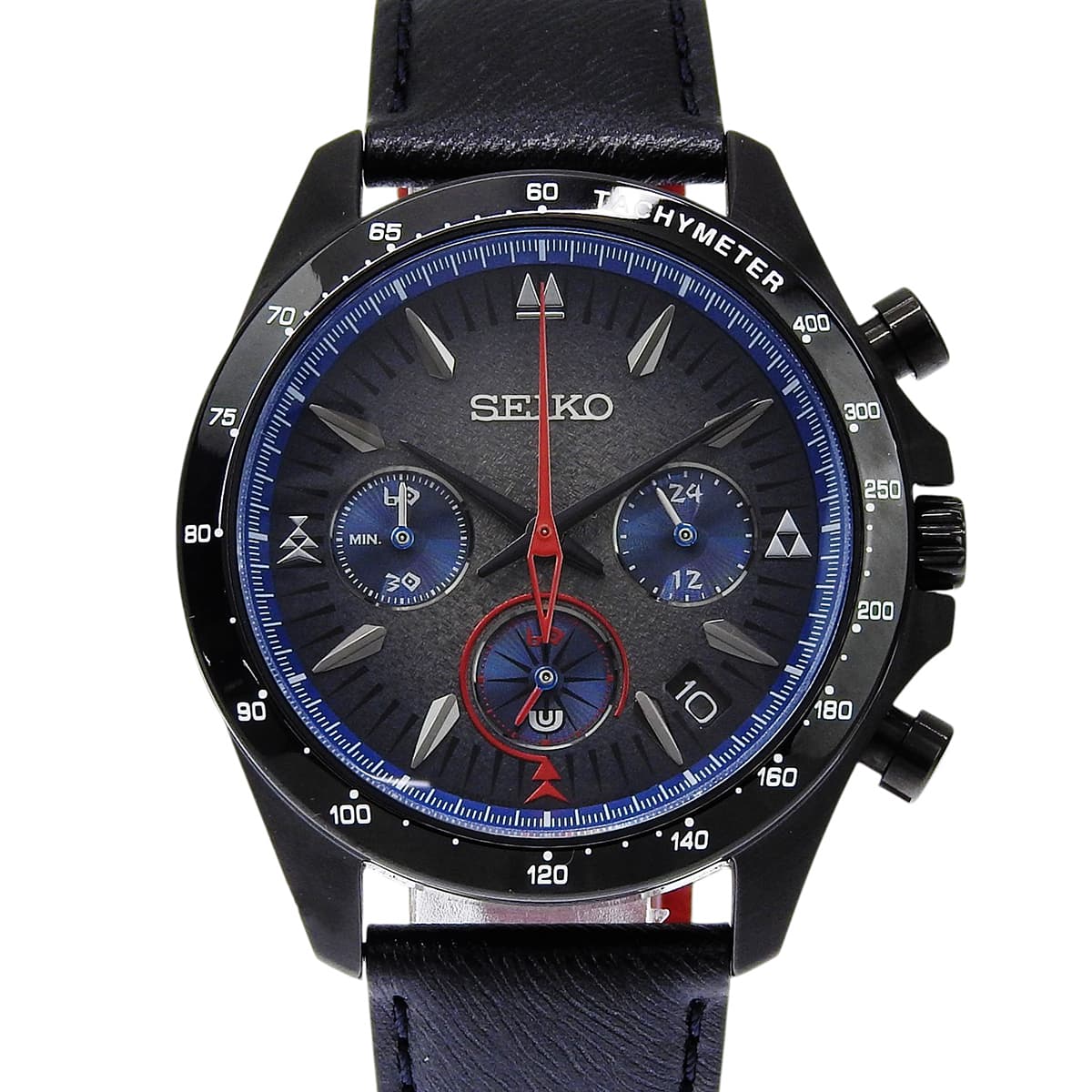Nargacuga Model Monster Hunter 20th Anniversary Collaboration 8T63-03G0 SS/Leather Black Quartz Men's