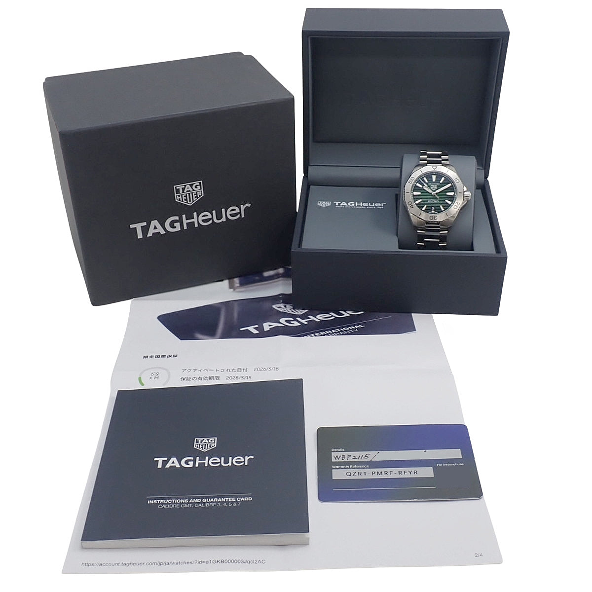 TAG Heuer Aquaracer Professional 200 WBP2115 SS Green Automatic Men's