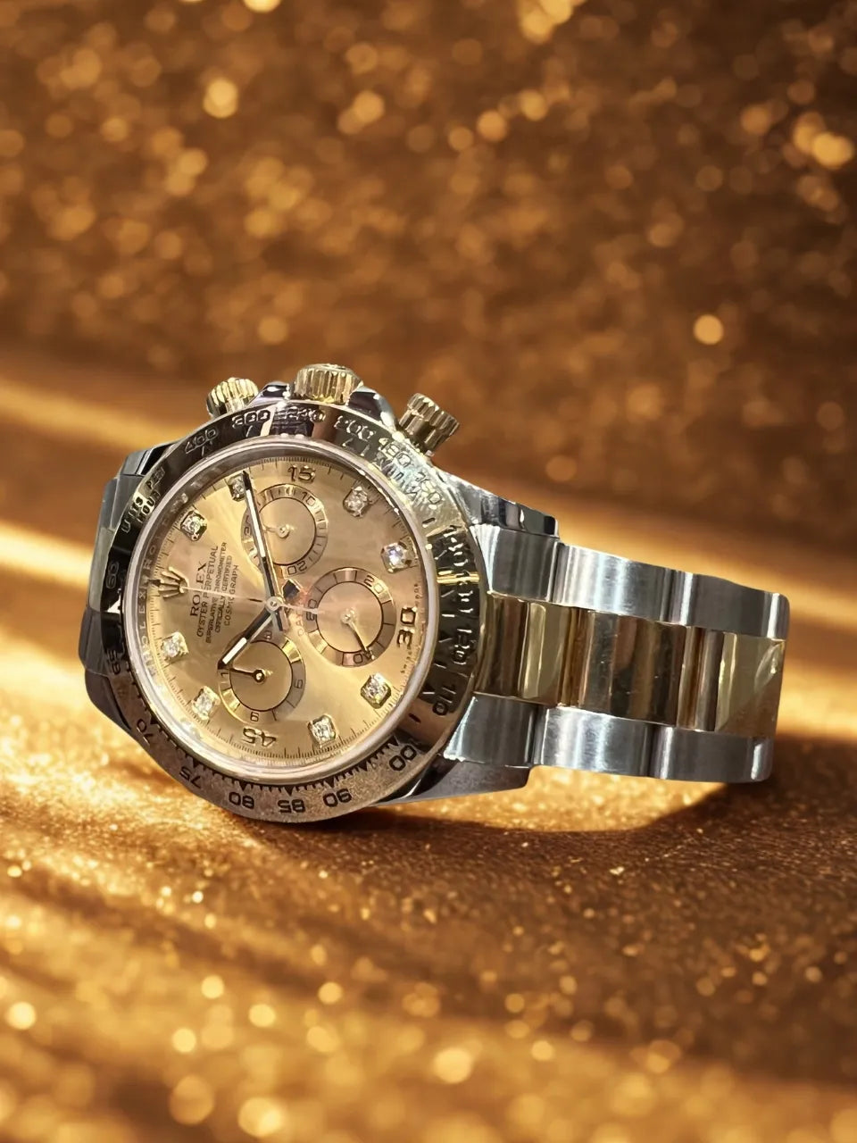 ロレックス オイスターパーペチュアル コンビモデル シャンパン ダイヤル