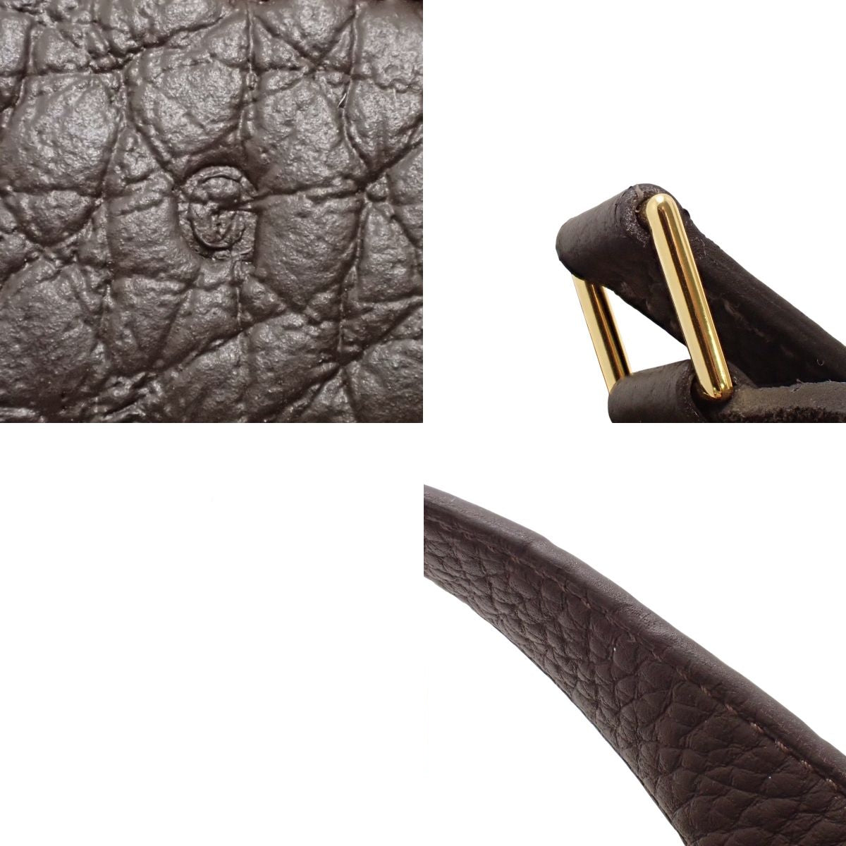 [New] Picotass Lock MM G Engraved Taurillon Clemence Ebony Gold Hardware