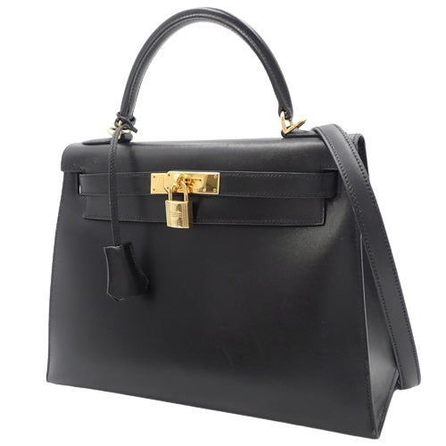 Kelly 28 (Outer Stitch) Box Calf Leather □D Stamp