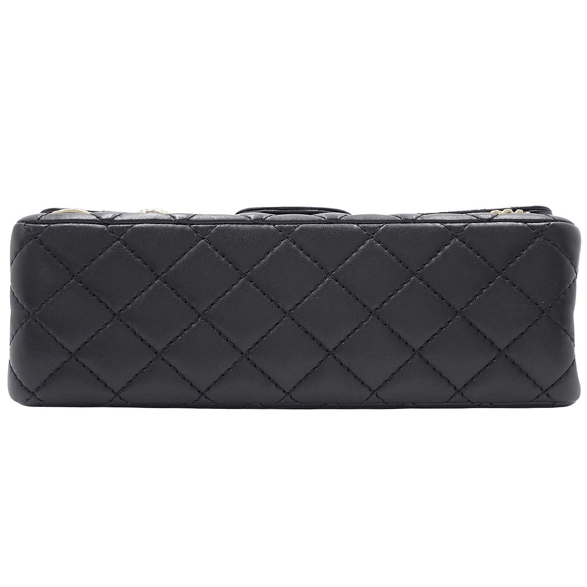 2.55/Matelasse Chain Shoulder Bag in Black Calfskin