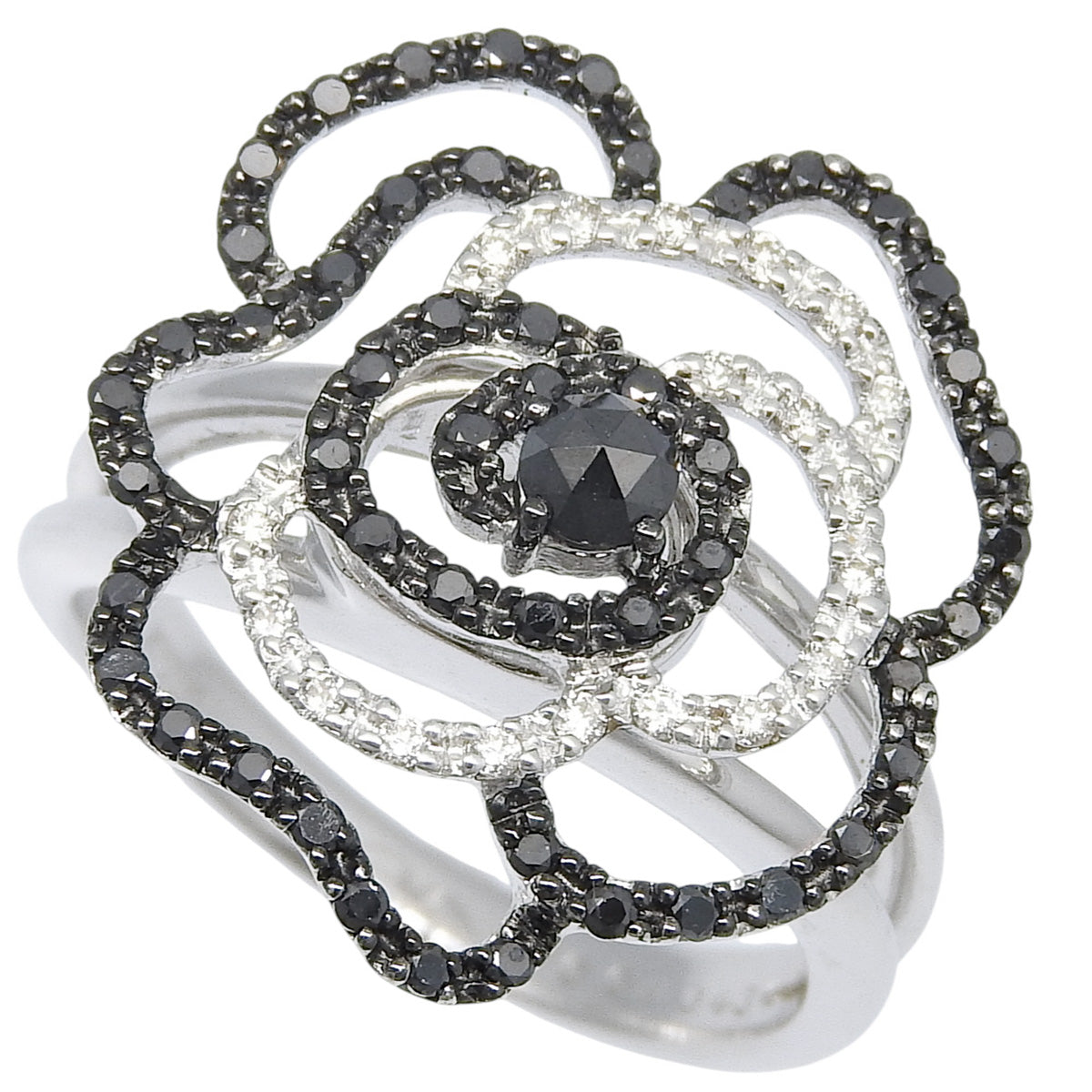 カメリア ダイヤモンド リング BLD0.43/D0.09 K18 ホワイトゴールド WG