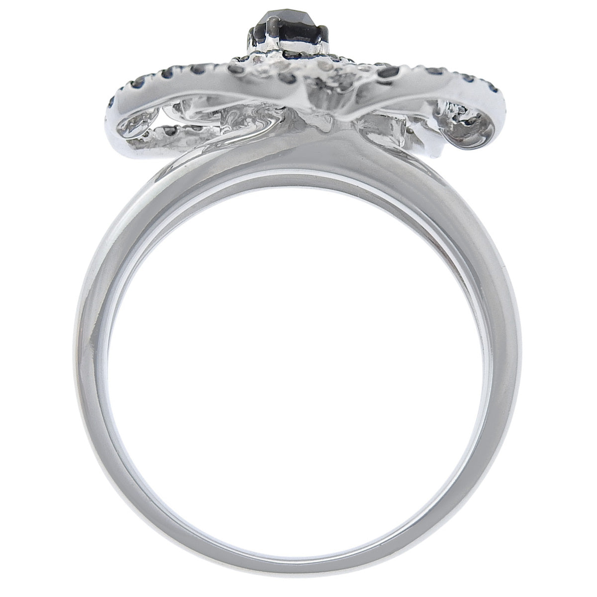 Camellia Diamond Ring BLD0.43/D0.09 K18 White Gold WG