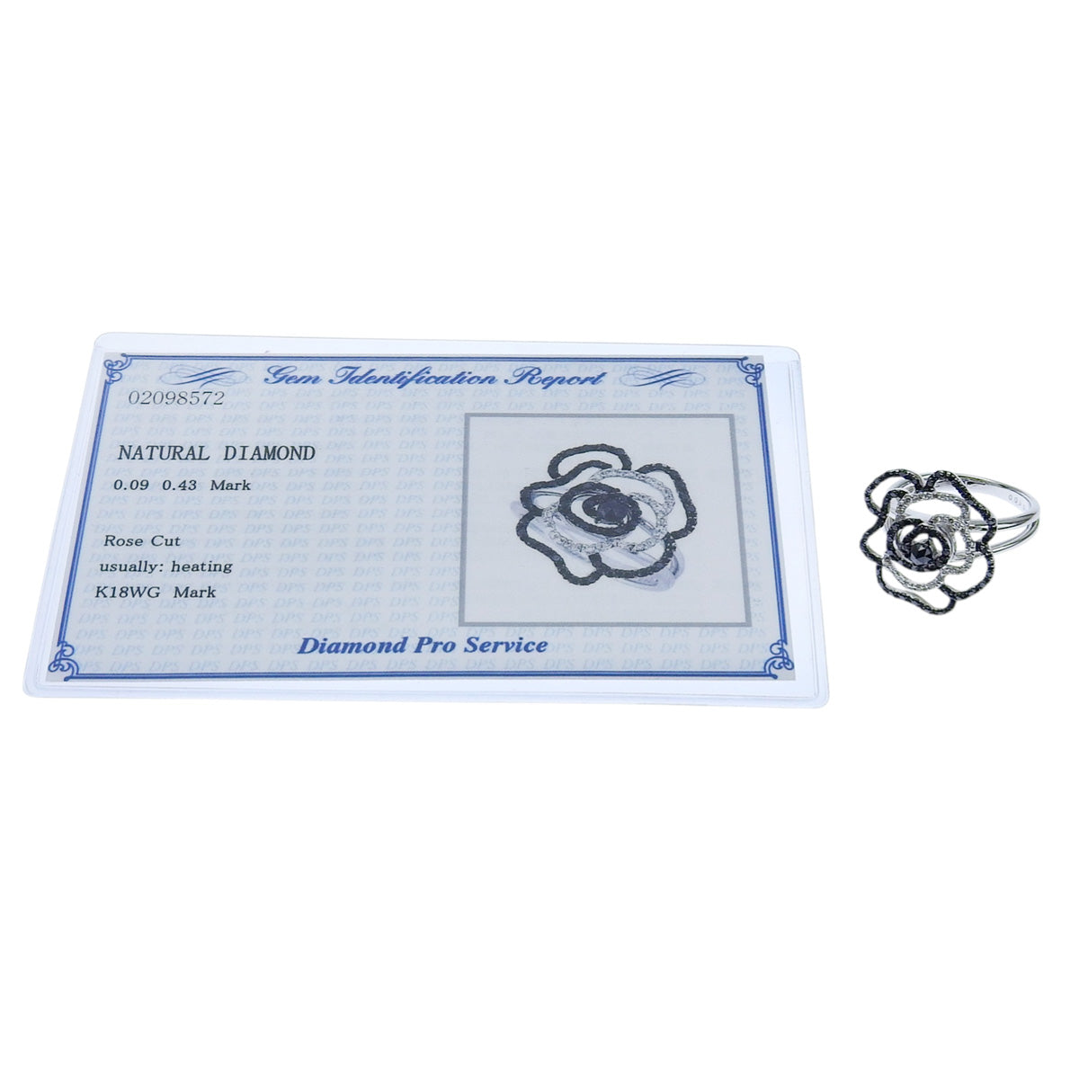 山茶花钻石戒指 BLD0.43/D0.09 K18 白金 WG