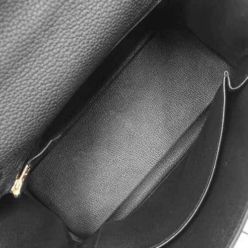 【新品】ケリー25 (内縫い) トゴ ブラック ゴールド金具 W刻印