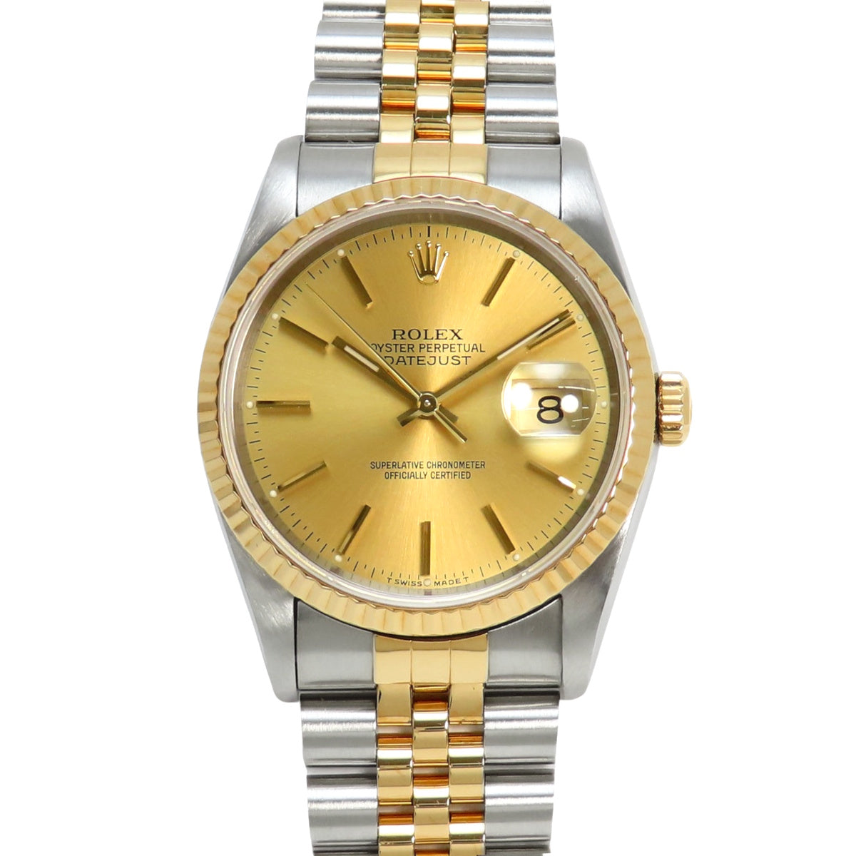 16233 Datejust YG/SS W 系列（1994-1995）自动，1996 年 1 月购买，香槟金