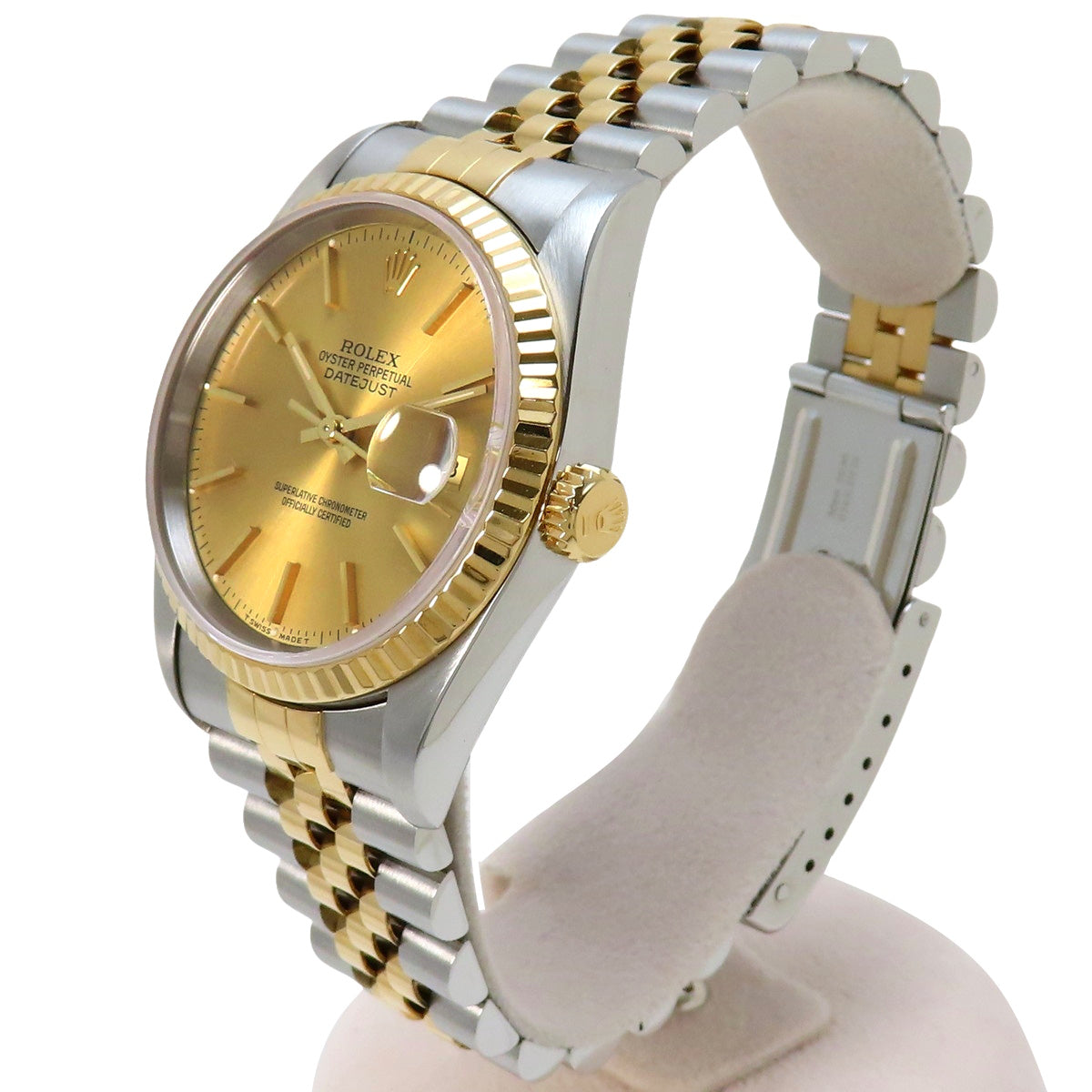 16233 Datejust YG/SS W 系列（1994-1995）自动，1996 年 1 月购买，香槟金