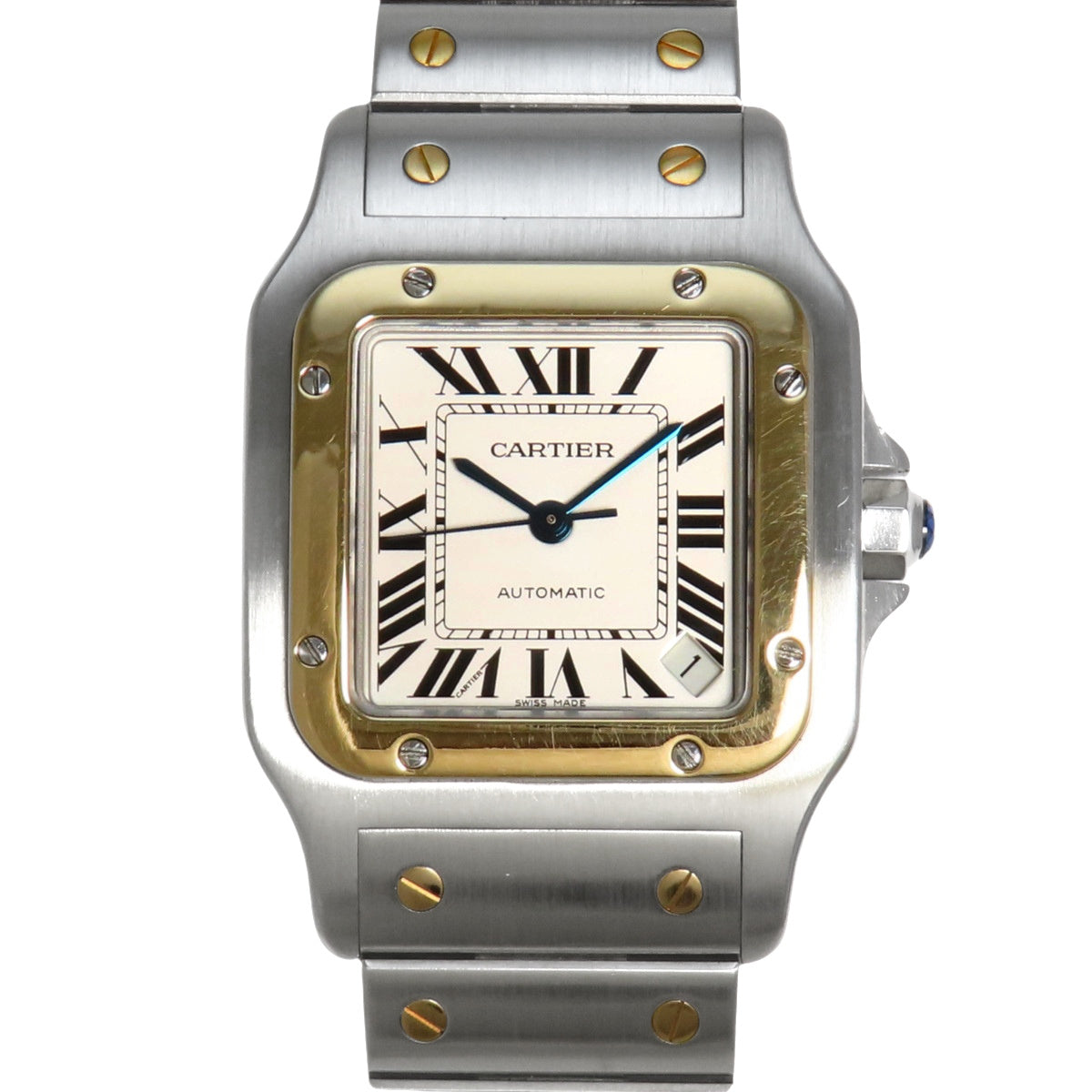 [With Warranty] W20099C4 Santos-Guilbert XL YG/SS Automatic White Dial