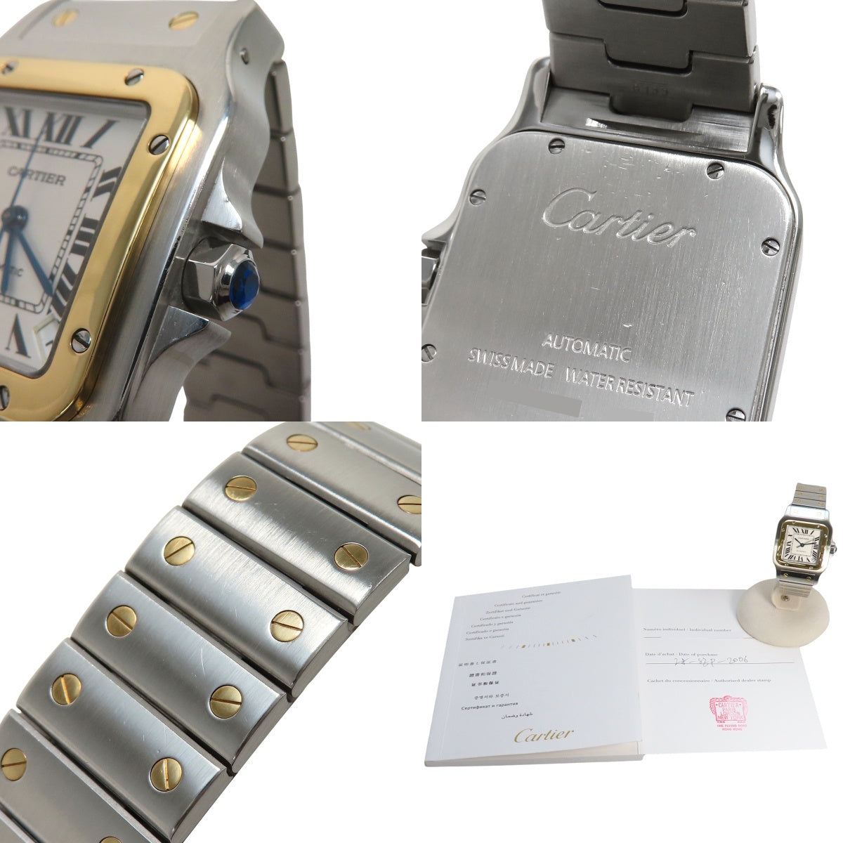 [With Warranty] W20099C4 Santos-Guilbert XL YG/SS Automatic White Dial