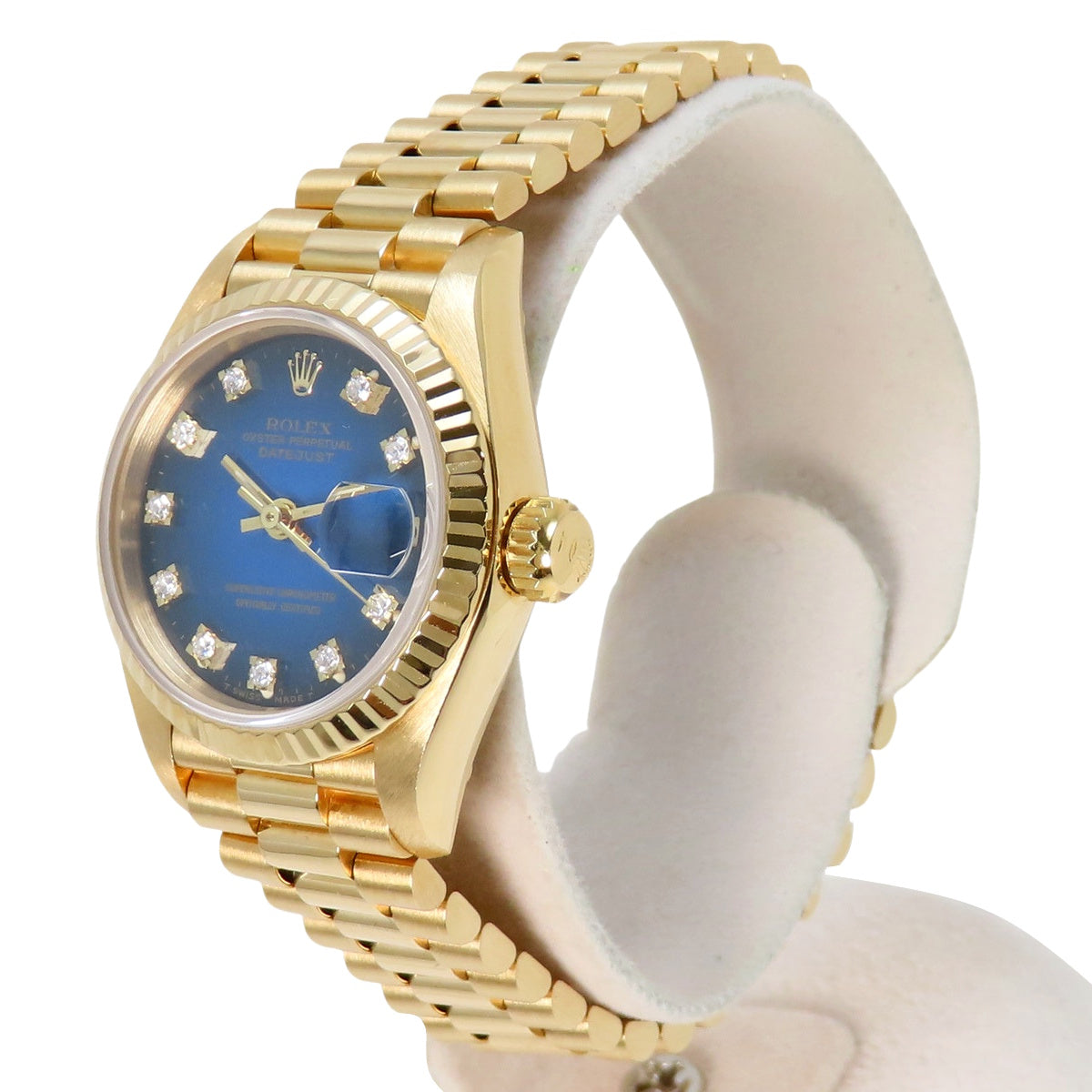 69178G 日志型腕表 黄金自动上链 蓝色表盘