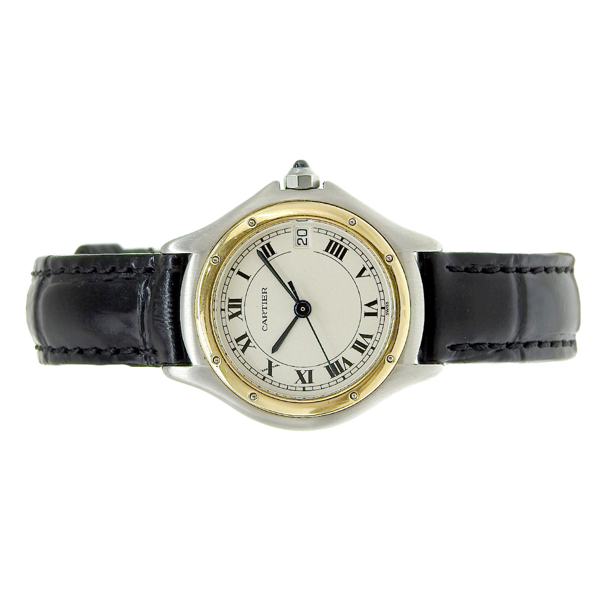 Panther Cougar SM 187906 YG/SS/皮革 米白色石英色 女款