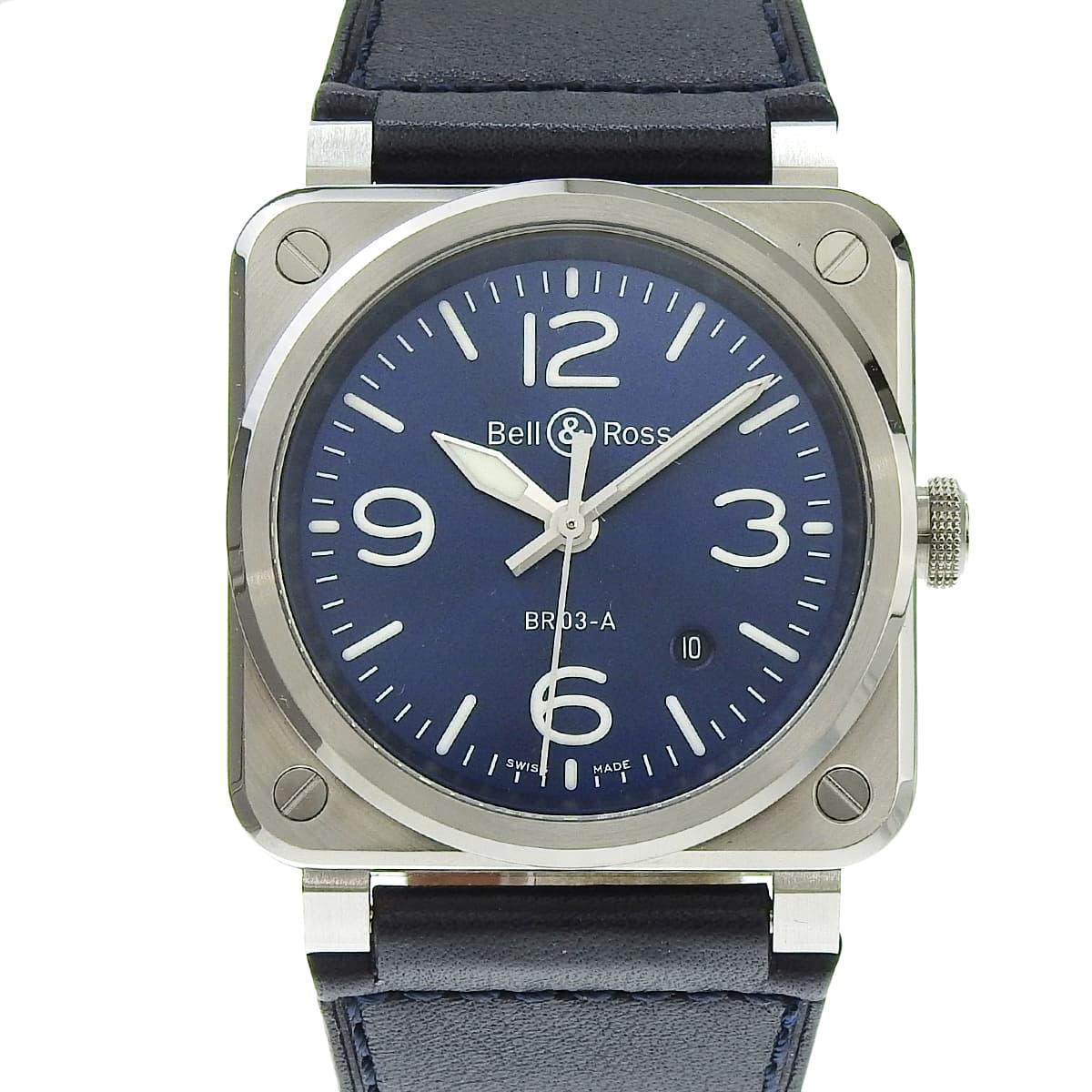 BR-03 ブルースティール BR03A-BLU-ST/SCA SS/革 ブルー 自動巻き メンズ