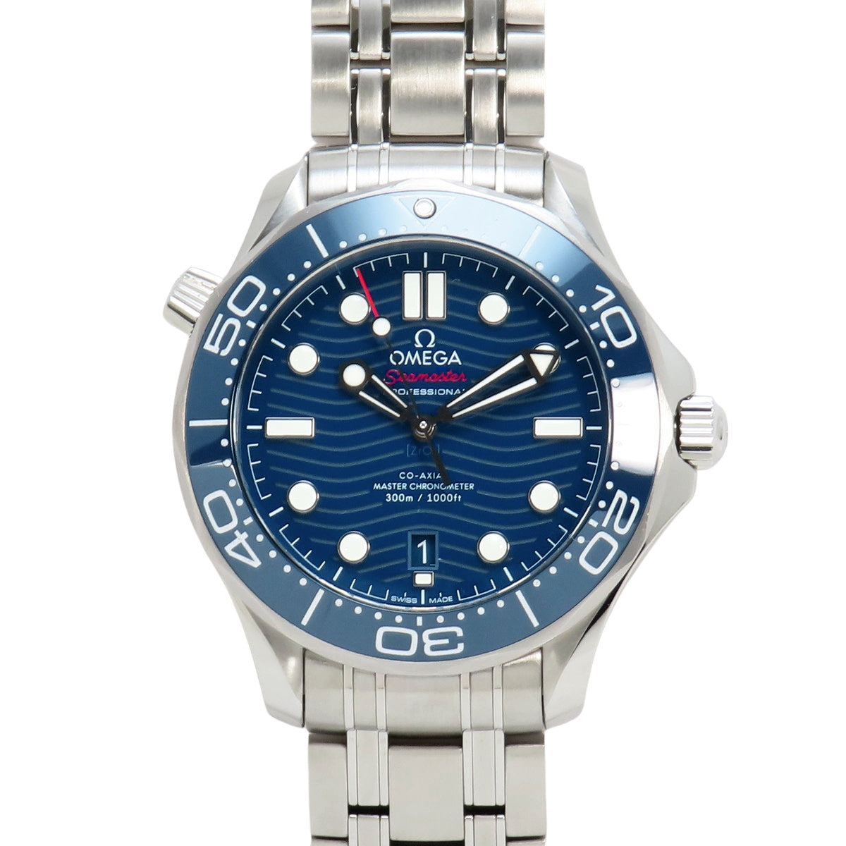 210.30.42.20.03.001 海马系列300米潜水表 不锈钢自动上链 蓝色