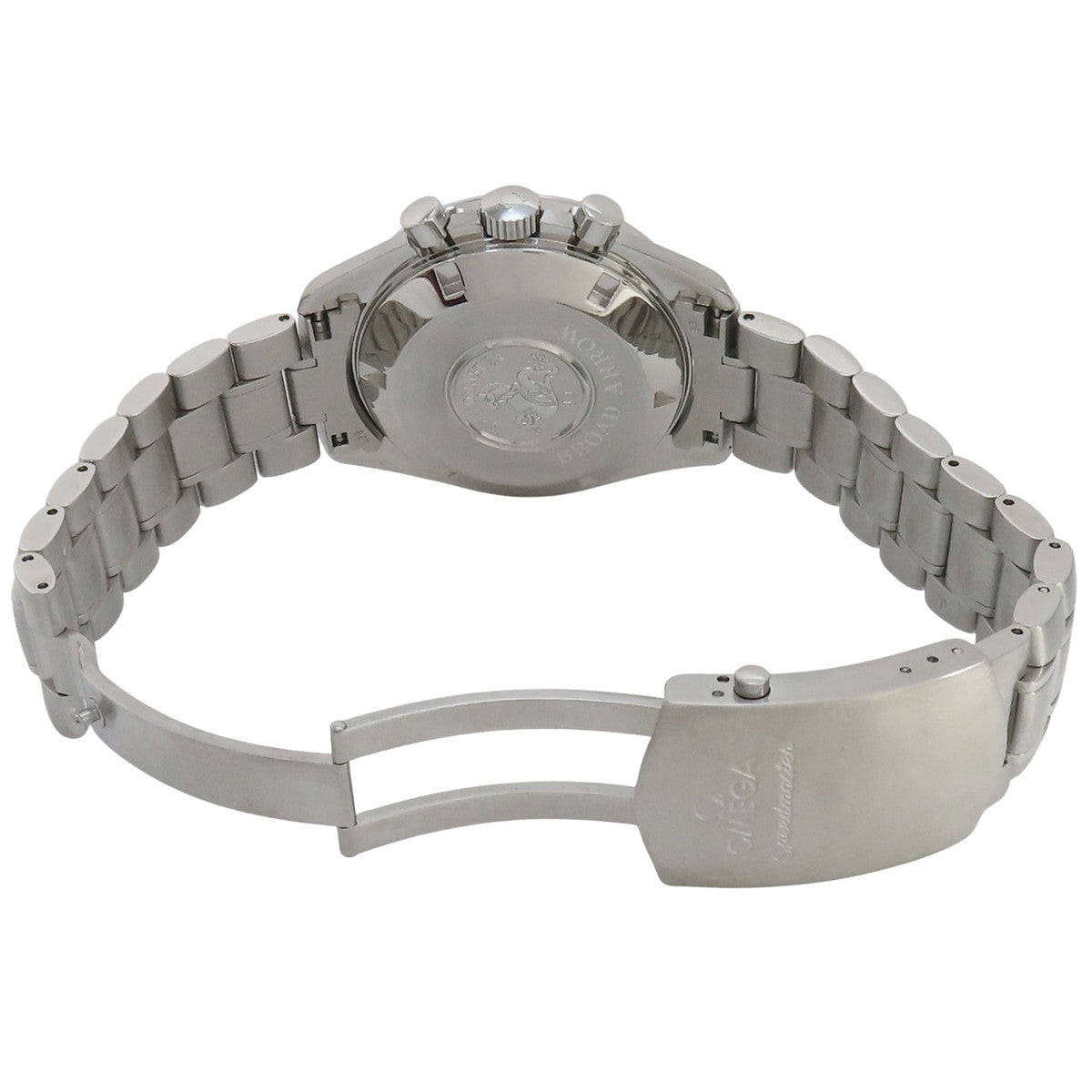 Speedmaster Broad Arrow Stainless Steel White Automatic Men's