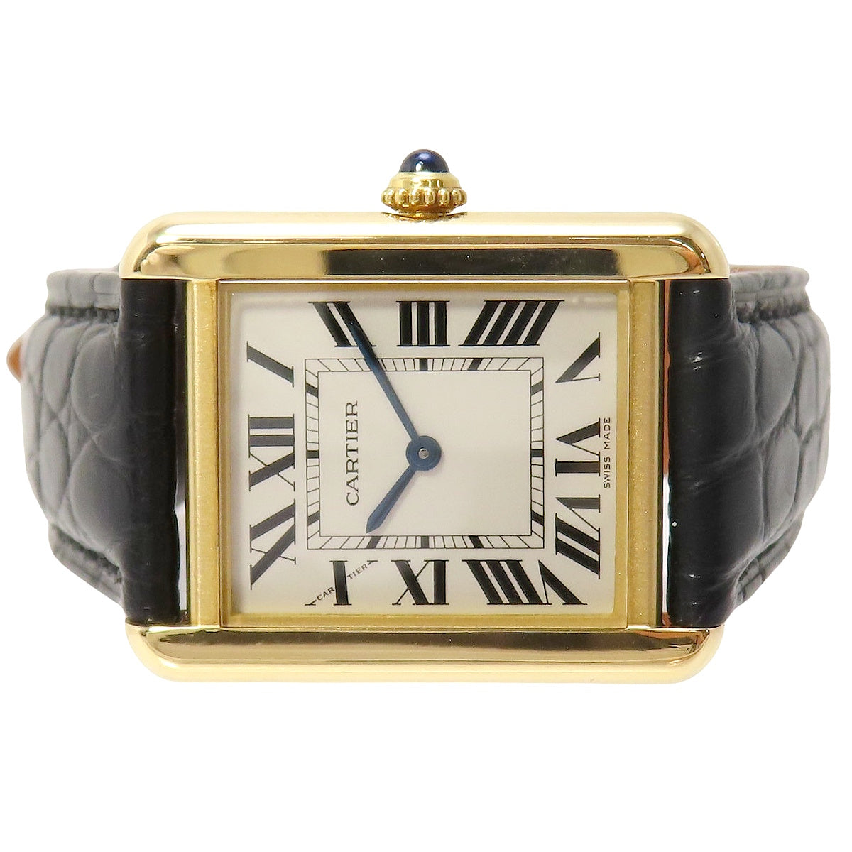 タンクソロ SM W5200002 YG/SS/革 シルバー クオーツ レディース