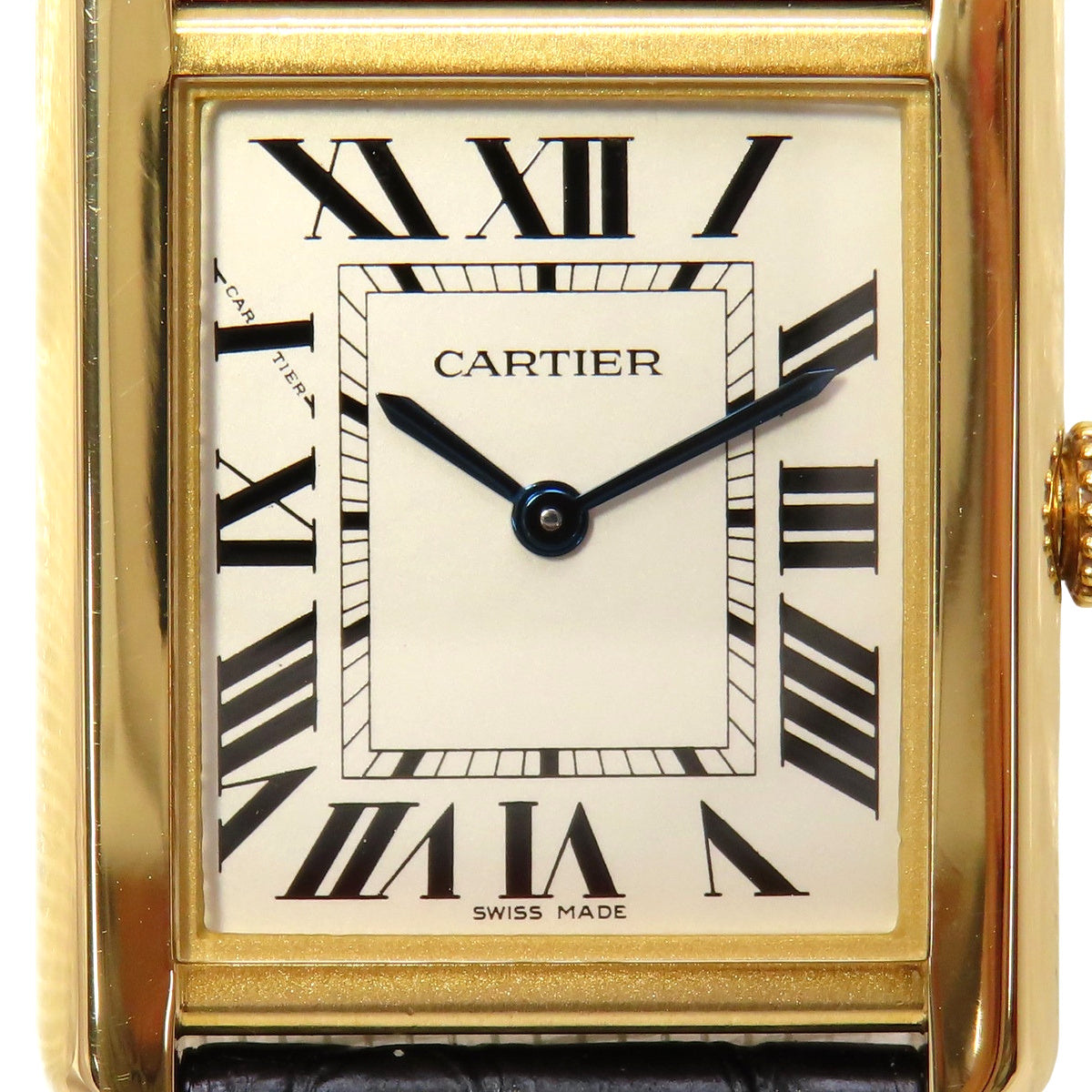 タンクソロ SM W5200002 YG/SS/革 シルバー クオーツ レディース