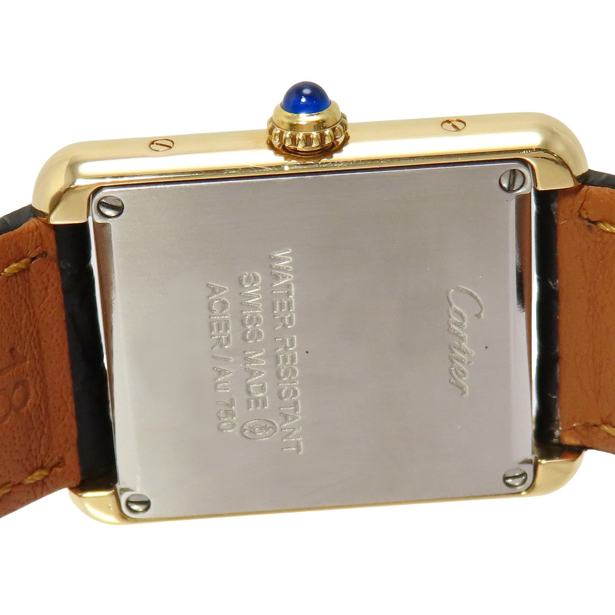 タンクソロ SM W5200002 YG/SS/革 シルバー クオーツ レディース