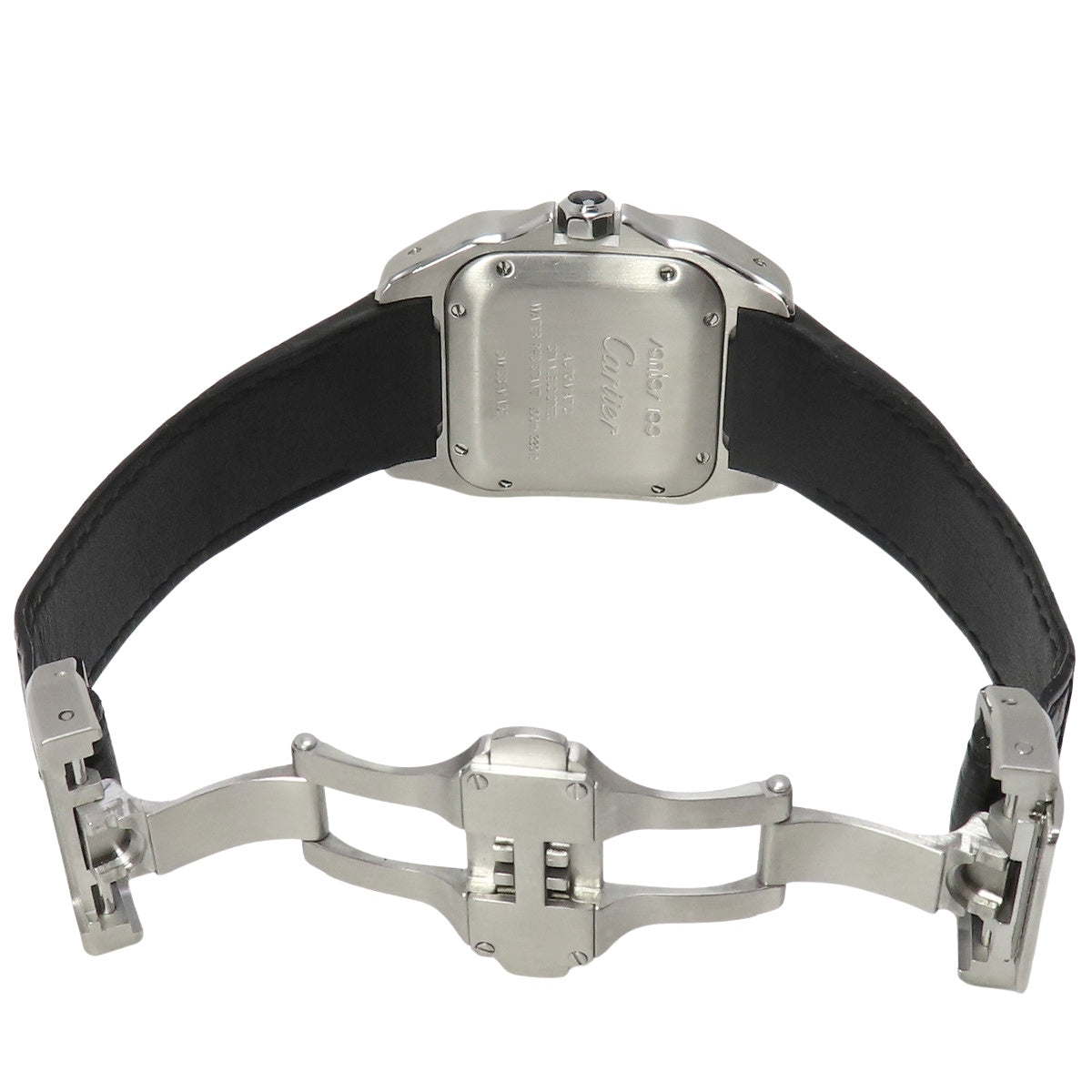 Santos 100MM W20126X8 SS/Leather White Automatic Women's