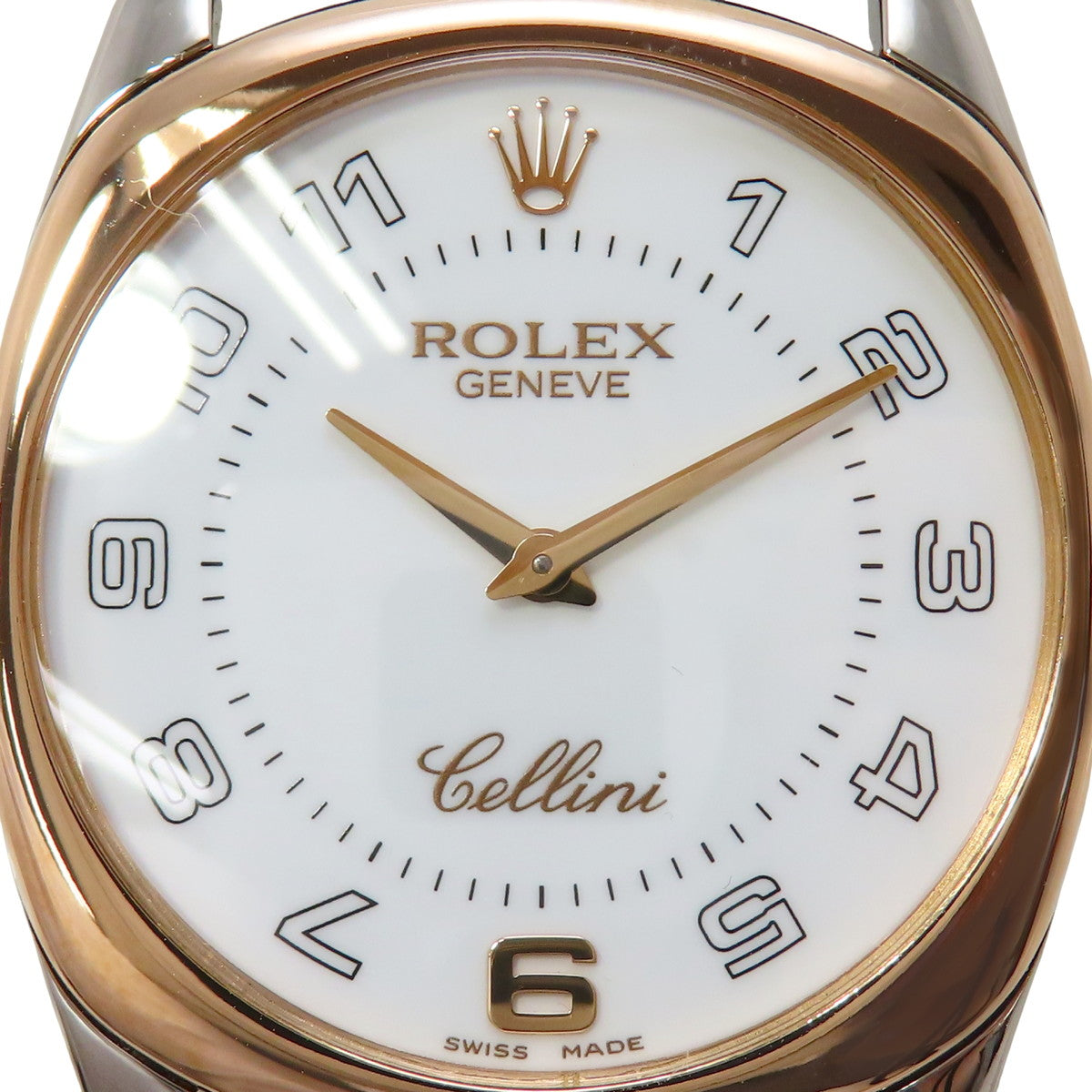 チェリーニ ダナオス 4233/9BIC PG/WG/革 ランダム番 ホワイト 手巻き メンズ