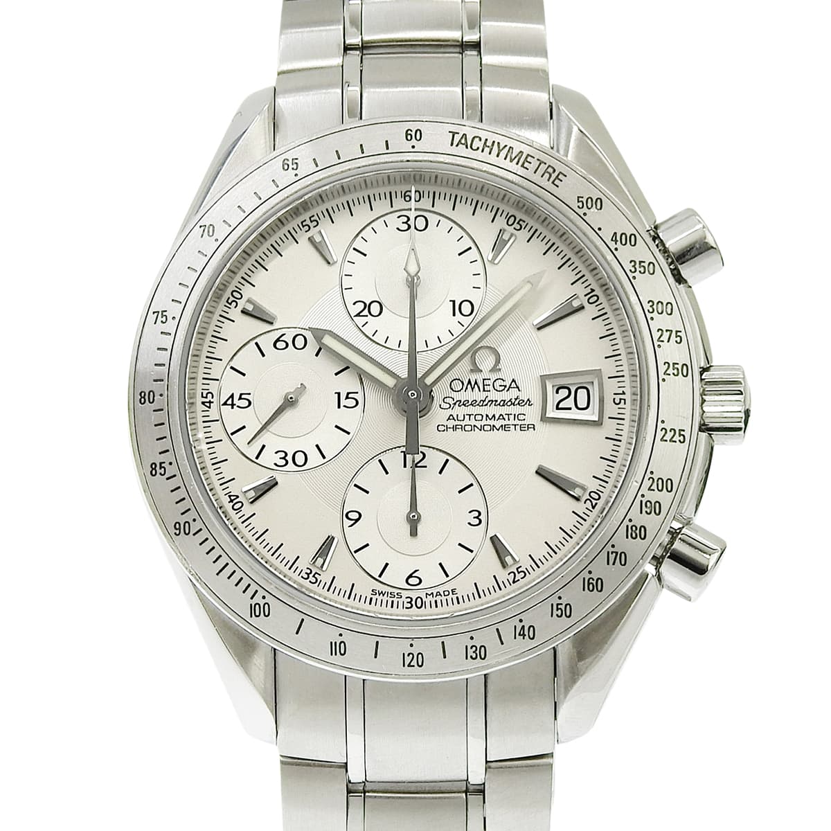 Speedmaster Date 3211.30 SS Silver Automatic Men's