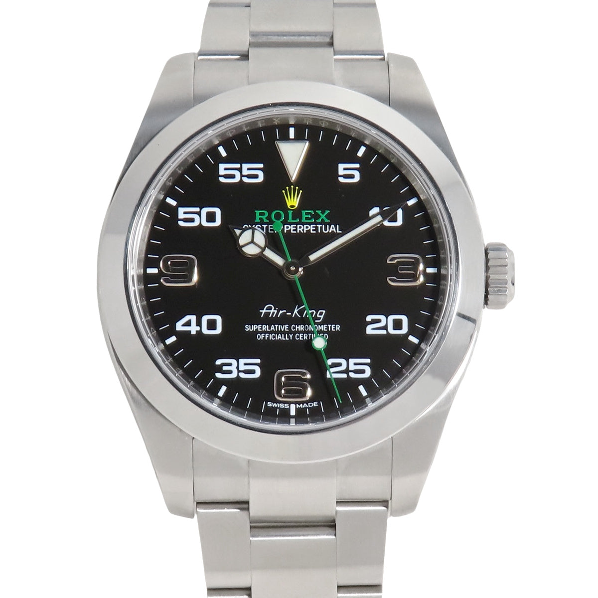 エアキング 116900 SS ランダム番 ブラック 自動巻き メンズ